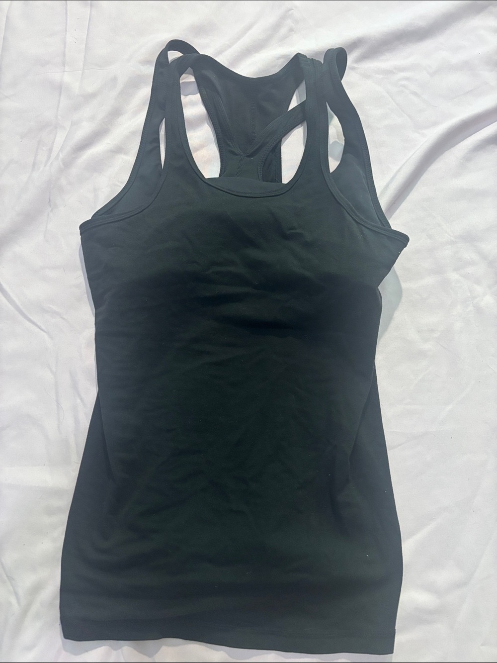 lululemon athletica Black Double-Strap Racerback Tank with built in bra